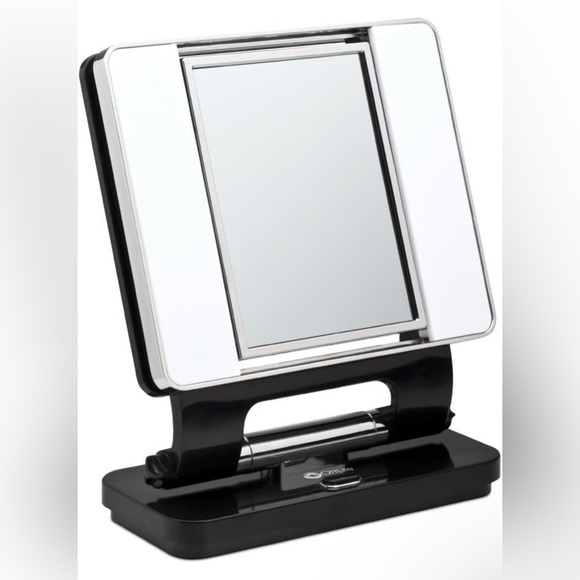 Makeup Ottlite Dualsided Natural Daylight Makeup Mirror Black Chrome